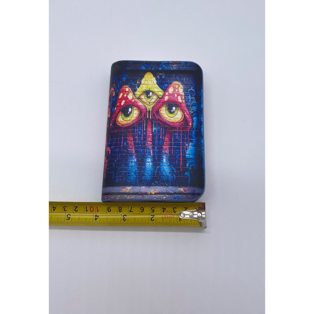 FiitCASE‎ Mushroom Graffiti Eye Graphic Zip Around Small Wallet Multicolor - Picture 6 of 6